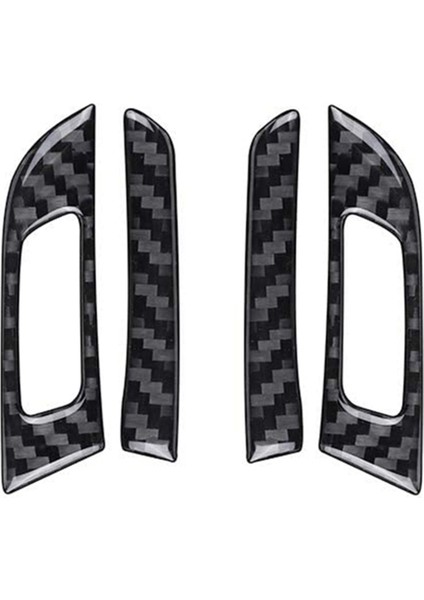 Karbon Fiber Ön Yan Hava Çıkış Havalandırma Anahtarı Çerçeve Ayar Kapağı Trim Için Bmw 3 Serisi F30 F32 F34 2013-2019 (Yurt Dışından)