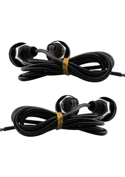 Adet Araba 12V 23MM Çift Renkli Switchback 4014 12 LED Drl Kartal Göz Gündüz Işığı (Yurt Dışından)