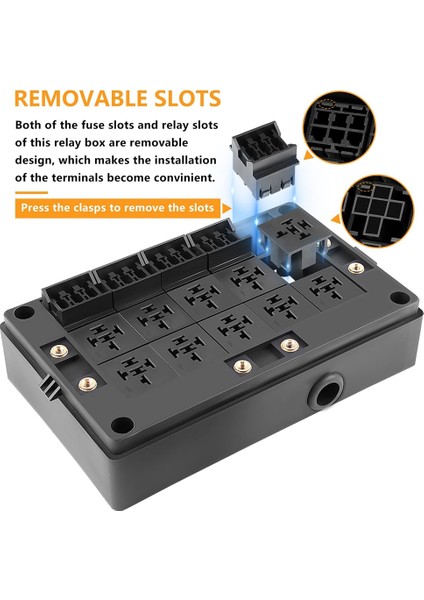 12V Otomotiv Sigorta Röle Kutusu Araba, Kamyon Için Evrensel Blok - 10 Yuva Tarzı Röle Tutucu, 15 Yuva Atc/ato Sigorta Tutucu (Yurt Dışından) fırsatları