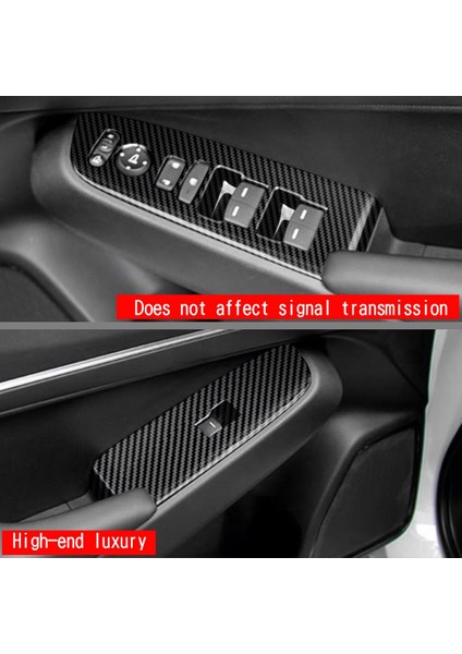 Karbon Fiber Pencere Camı Kaldırma Düğmesi Trim Anahtarı Kapağı Kapı Kol Dayama Paneli Etiket Honda Hrv Hr-V Vezel 2021 2022 (Yurt Dışından)