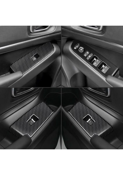 Karbon Fiber Pencere Camı Kaldırma Düğmesi Trim Anahtarı Kapağı Kapı Kol Dayama Paneli Etiket Honda Hrv Hr-V Vezel 2021 2022 (Yurt Dışından)