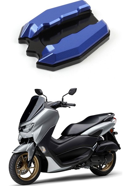 Motosiklet Kickstand Ayak Tabanı Desteği Yamaha Nmax XMAX300 V2 2020-2022 Ayak Yan Standı Uzatma Pad Plaka Titanyum (Yurt Dışından)