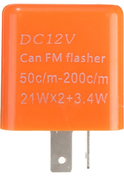 2 Pin Motosiklet Hız Ayarlanabilir LED Dönüş Sinyali Göstergesi Flaşör Röle 12V (Yurt Dışından)