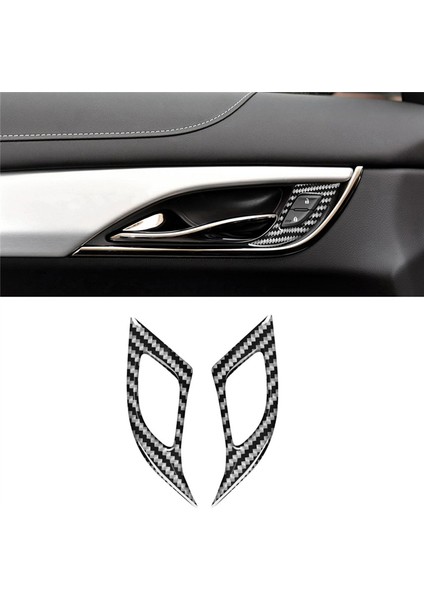 Cadillac Ats 2014-2020 Için Araba Aksesuarları Karbon Fiber Iç Kapı Kolu Çerçeve Etiket Trim Dekorasyon (Yurt Dışından) indirimleri