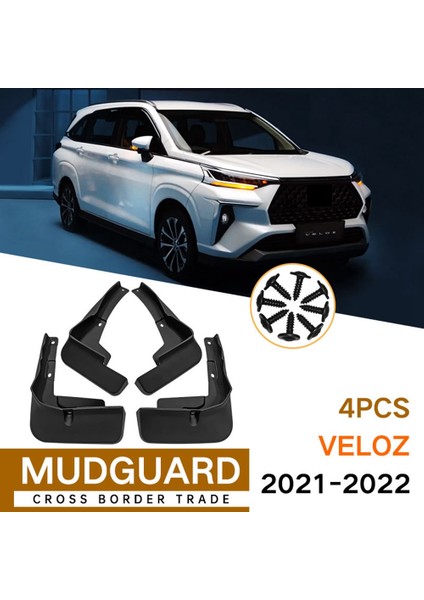 Toyota Veloz 2021-2022 Için Araba Çamurluklar Çamurluk Çamurluk Çamur Flap Guard Sıçrama Çamurluklar Araba Aksesuarları (Yurt Dışından)