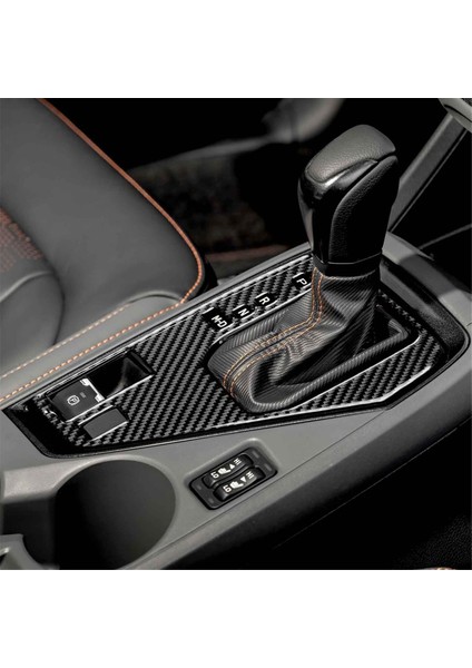 Subaru Crosstrek 2022-2024 Için Lhd Yumuşak Karbon Fiber Araba Merkezi Konsol Vites Paneli Kapak Trim Aksesuarları (Siyah) (Yurt Dışından)