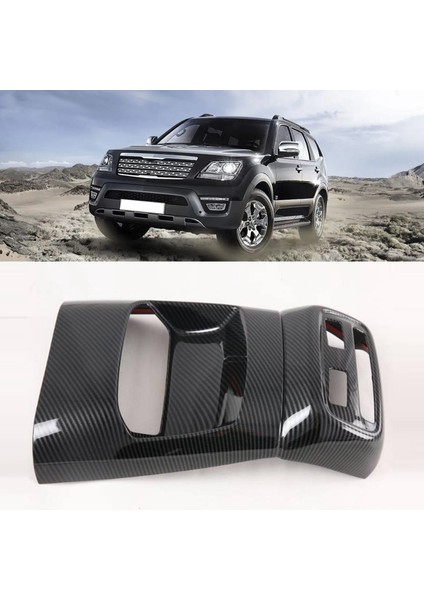 Kia Mohave 2020 2021 2022 Için Karbon Fiber Kol Dayama Kutusu Arka Hava Firar Çerçeve Anti-Kick Kapak Etiket Trim Anti-Kick Kapak (Yurt Dışından)