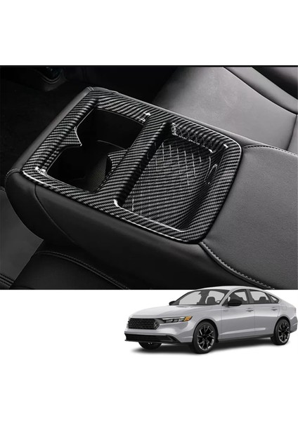 Honda Accord 2023 2024 11TH Gen Araba Arka Su Bardağı Tutucu Kapak Trim Iç Aksesuarları Abs Karbon Fiber (Yurt Dışından)