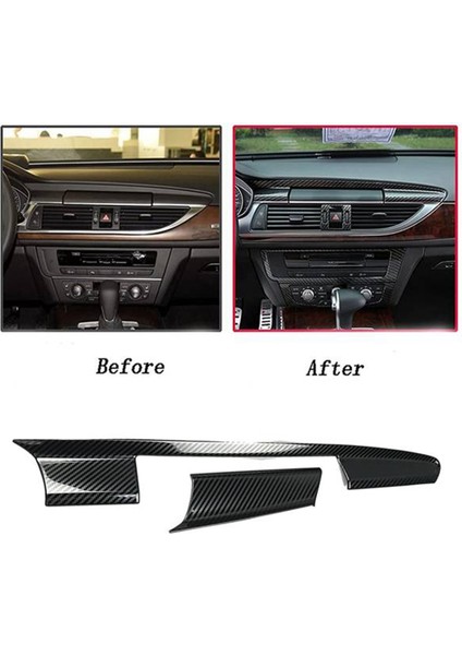 Adet Merkezi Konsol Pano Navigasyon Kapağı Trim Şeritler Audi A6 C7 2012-2018 Karbon Fiber Paslanmaz Çelik Lhd (Yurt Dışından) fırsatları