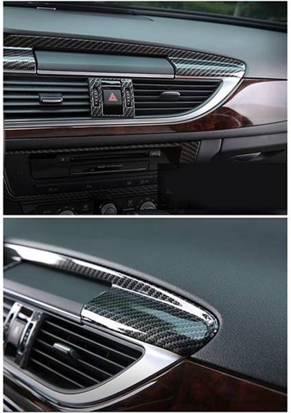 Adet Merkezi Konsol Pano Navigasyon Kapağı Trim Şeritler Audi A6 C7 2012-2018 Karbon Fiber Paslanmaz Çelik Lhd (Yurt Dışından) indirimleri