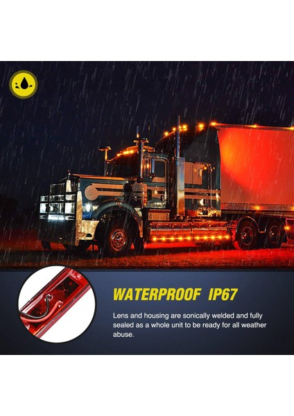 Adet 24V 3.9 Inç 3 LED Kamyon Römorku Kırmızı Işık Ön Arka LED Yan Ikaz Lambaları Gümrükleme Gösterge Lambası Su Geçirmez (Yurt Dışından) indirimleri