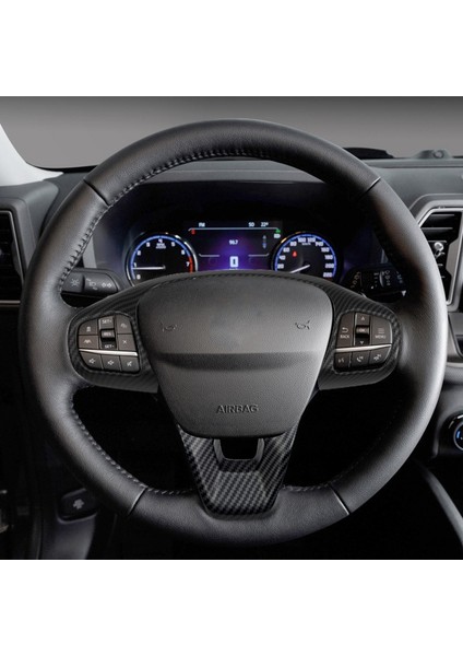 Ford Bronco 2021 Için Araba Direksiyon Düğme Kapağı Trim Çerçeve Dekoratör Etiket Aksesuarları, Mat Siyah Abs (Yurt Dışından)