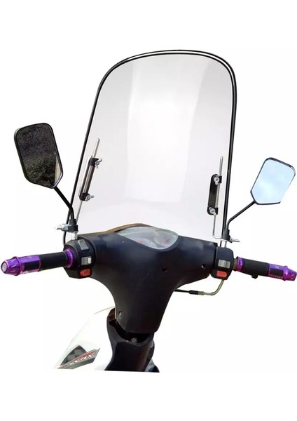 2mm Kalın Evrensel Motosiklet Ön Cam Ön Cam Temizle Deflektör Rüzgar Kalkanı Temizle (Yurt Dışından)