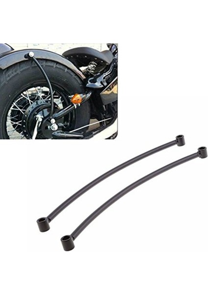 Harley Cruiser Cafe Bobber Için Çift Arka Çamurluk Ray Desteği Braketi Montaj Tutucu - Siyah (Yurt Dışından) fiyatları