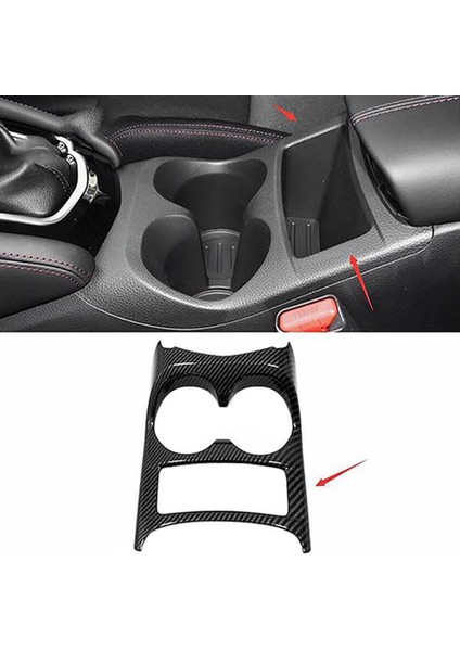 Nissan Qashqai J11 2014-2020 Için Araç Karbon Fiber Ön Koltuk Merkezi Kontrol Su Şişesi Bardak Tutucu Kapak Trim (Yurt Dışından)