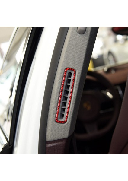 Porsche-Panamera 2010-2016 Için Abs Karbon Fiber Kırmızı B Sütunu Havalandırma Hava Çıkış Çerçevesi Dekor Araba Dekoratif Kapak (Yurt Dışından) indirimleri