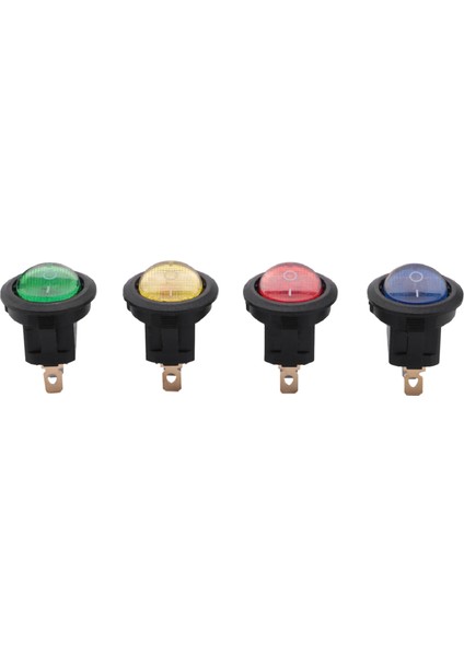 4 x 12V LED Aydınlatmalı Rocker Açma-Kapama Geçiş Spst Anahtarı Ön Panel Işığı Araba Tekne (Yurt Dışından)