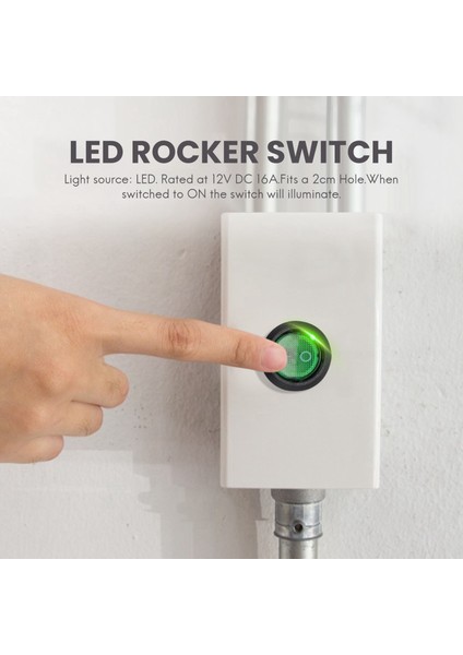 4 x 12V LED Aydınlatmalı Rocker Açma-Kapama Geçiş Spst Anahtarı Ön Panel Işığı Araba Tekne (Yurt Dışından)