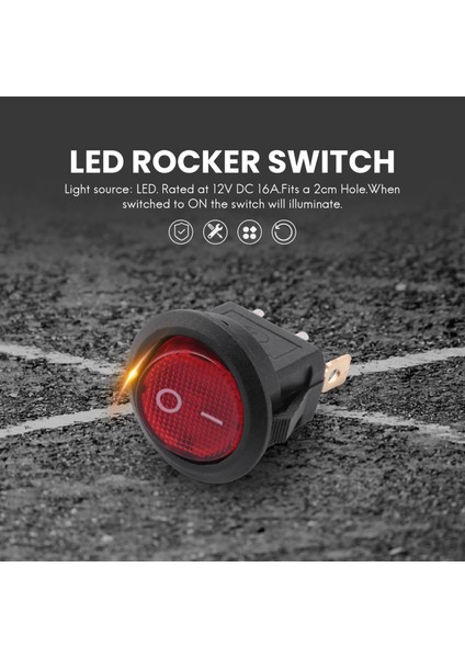 4 x 12V LED Aydınlatmalı Rocker Açma-Kapama Geçiş Spst Anahtarı Ön Panel Işığı Araba Tekne (Yurt Dışından)