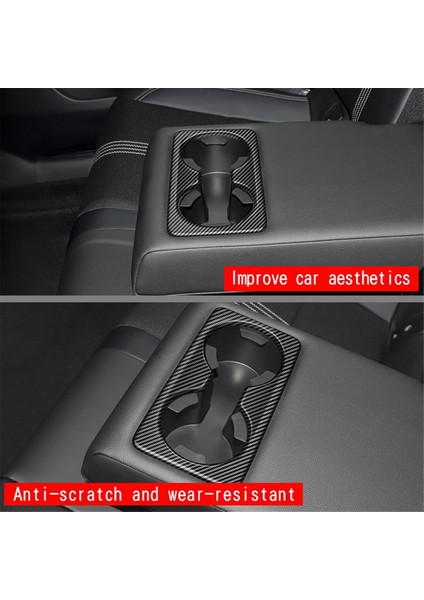 Mazda Cx-50 CX50 2023 Abd Versiyonu Araba Karbon Fiber Arka Arka Koltuk Su Bardağı Tutucu Panel Trim Çerçeve (Yurt Dışından)