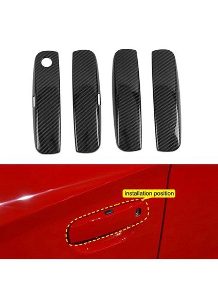 Araba Abs Karbon Fiber Dış Yan Kapı Kulp Kılıfı Trim Dodge Charger 2015-2020 Aksesuarları (Yurt Dışından) modelleri
