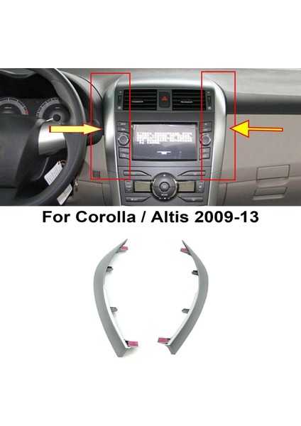 Adet Dashboard Ayar Kapağı Şerit Toyota Corolla Altis 2009 2010 2011 2012 2013 Merkezi Kontrol Araba Styling (Yurt Dışından)