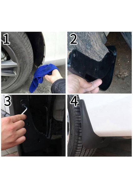 4 Adet Araba Çamur Flaps Kia Picanto 2011-2018 Için Çamurluklar Çamurluk Çamurluk Flap Splash Flaps Aksesuarları (Yurt Dışından)