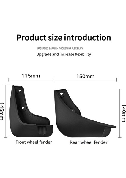 4 Adet Araba Çamur Flaps Kia Picanto 2011-2018 Için Çamurluklar Çamurluk Çamurluk Flap Splash Flaps Aksesuarları (Yurt Dışından)