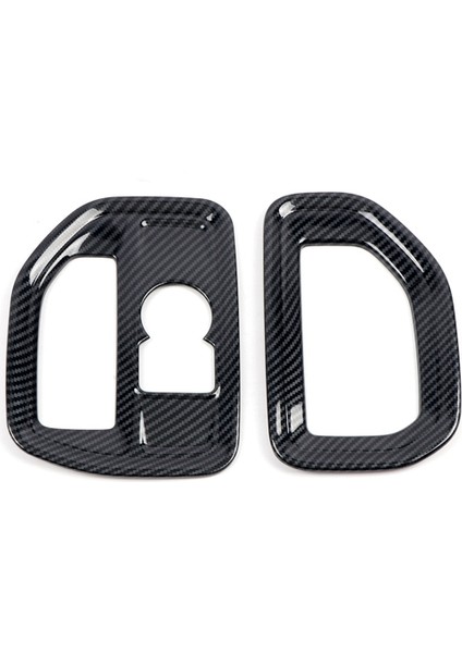 Araba Karbon Fiber Dashboard Yan Hava Firar Konut Çıkış Krom Çerçeve Trim Için Chevrolet Silverado 2019 2020 2021 2022 A (Yurt Dışından)