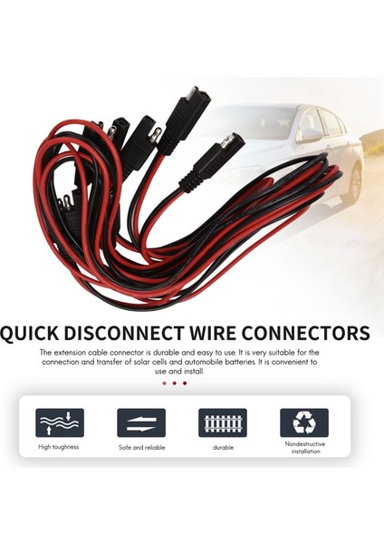 4 Pcs Sae - Sae Uzatma Kablosu Hızlı Ayırma Kablo Demeti Sae Konnektörü 3 Feet, 18 Ölçer (4 Pcs 3ft) (Yurt Dışından) fırsatları