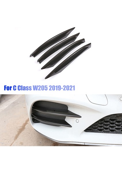 Araba Ön Tampon Sis Lambası Trim Şeritleri Mercedes Benz C Sınıfı Için W205 2019-2021 Hava Emme Izgarası Splitter Dekorasyon (Yurt Dışından) modelleri