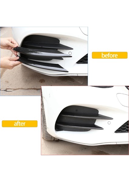Araba Ön Tampon Sis Lambası Trim Şeritleri Mercedes Benz C Sınıfı Için W205 2019-2021 Hava Emme Izgarası Splitter Dekorasyon (Yurt Dışından) fırsatları