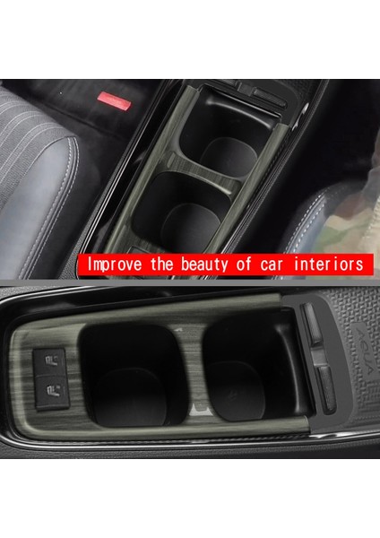 Toyota Aqua 2021 2022 Için Merkezi Kontrol Bardak Çerçeve Paneli Su Bardağı Tutucu Kapak Trim Iç Aksesuarları Karbon Fiber (Yurt Dışından)