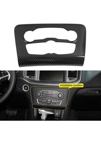 Araba Karbon Fiber Iç Konsol Klima Ayar Paneli Kapak Trim Dodge Charger 2015-2020 Için (Yurt Dışından) fiyatları
