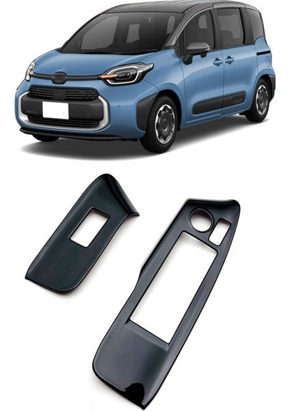 Araba Mat Gümüş Pencere Camı Kaldırma Düğmesi Trim Anahtarı Kapağı Kapı Kol Dayama Paneli Etiket Toyota Sienta 2023+ (Yurt Dışından)