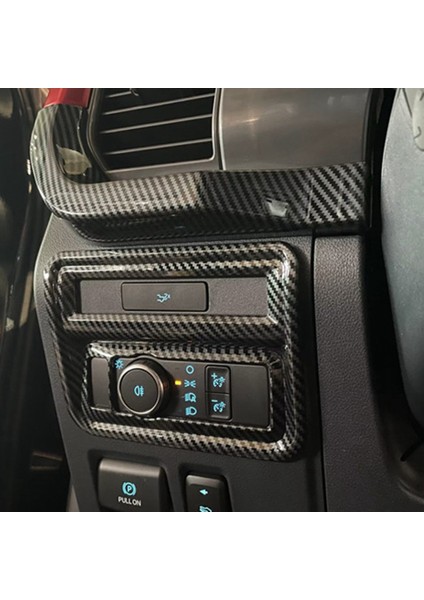 Ford F150 2022 2023 Için Araç Iç Karbon Fiber Far Ayar Anahtarı Dekorasyon Kapak Trim (Yurt Dışından) indirimleri