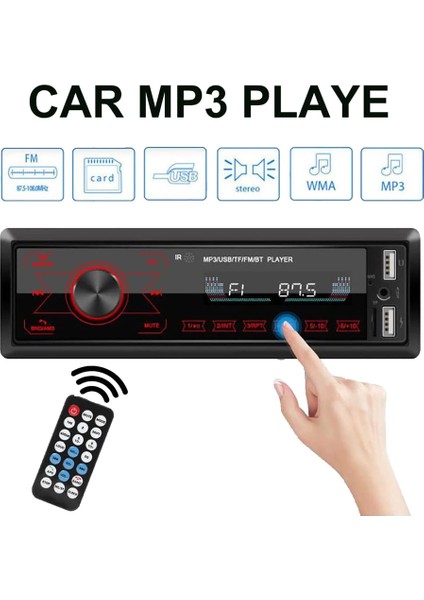 Araba Stereo Bluetooth Dokunmatik Ekran Araba Radyo Bluetooth 4X60W 7 Renk 2usb/sd/aux Eller Serbest Bluetooth 87.5-108M (Yurt Dışından) modelleri