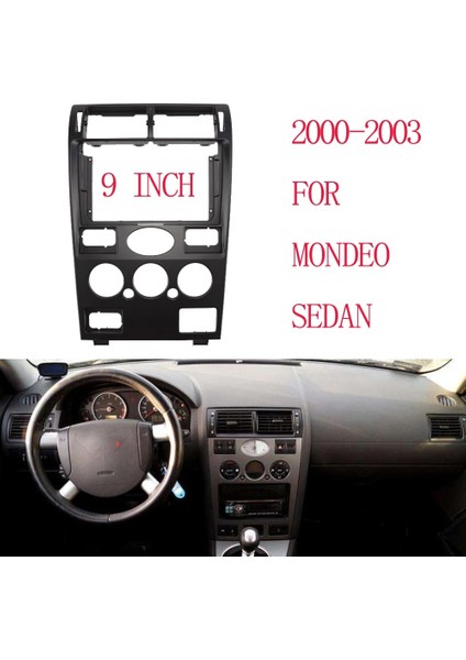 Inç Fasxia Araç Ses Çerçevesi Araba Radyo Fasya, Gps Navigasyon Fasya Paneli Ford Mondeo Sedan 2000-2003 (Yurt Dışından) fırsatları