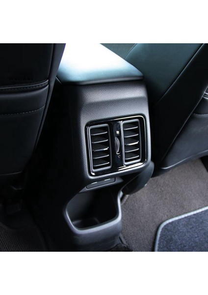 Honda Vezel Için Hr-V Hrv 2021 2022 Iç Araba Parlak Siyah Arka Koltuk Klima Havalandırma Kapağı Trim Dekorasyon (Yurt Dışından)
