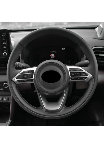 Toyota Aqua/prıus C 2020 2021 Araba Abs Gümüş Iç Direksiyon Kılıfı Trim Profiller Araba Styling (Yurt Dışından) fırsatları