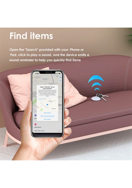 Find My Locator Mini Gps Takip Cihazı Apple Için Yaşlı Çocuklar ve Evcil Hayvanlar Için Kayıp Önleyici Cihaz Konumlandırma Gps Takip Cihazımı Bul-B (Yurt Dışından)