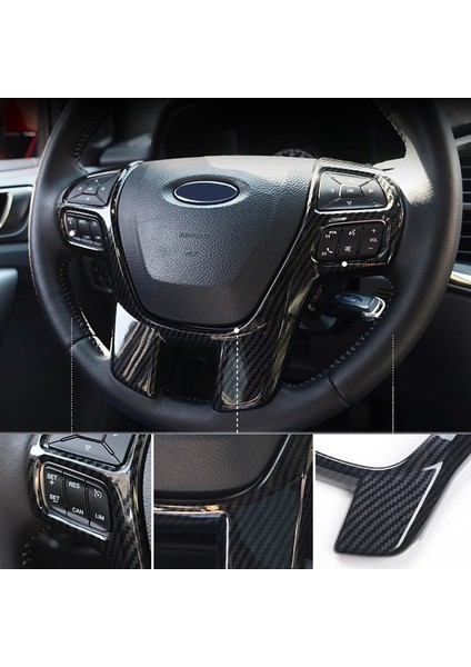 Ford Ranger Everest Endeavor 2015+ Karbon Fiber Direksiyon ve Vites Kapağı Trim Çerçeve Dekoratör Aksesuarları (Yurt Dışından) fırsatları