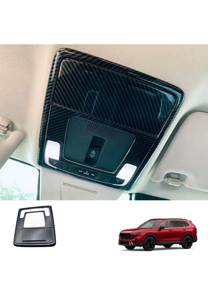 Araba Karbon Fiber Iç Ön Okuma Işığı Lambası Kapağı Trim Etiket Honda Cr-V Crv 2022 2023 (Yurt Dışından)
