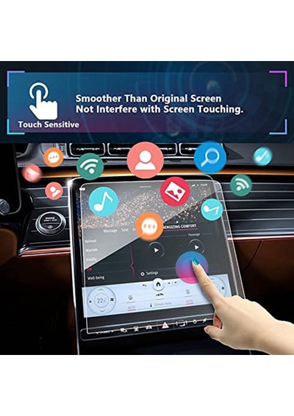 Adet Araba Gps Navigasyon Ekran Filmi Enstrüman Temperli Cam Koruyucu Film Mercedes Benz C-Class W206 2022 + (Yurt Dışından)