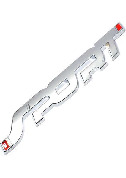 Spor Logo Amblemi Araba Gövde Çamurluk Rozeti 3D Etiket Metal Çıkartma Aksesuar Gümüş (Yurt Dışından)