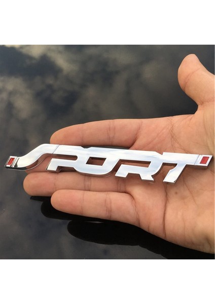 Spor Logo Amblemi Araba Gövde Çamurluk Rozeti 3D Etiket Metal Çıkartma Aksesuar Gümüş (Yurt Dışından) modelleri