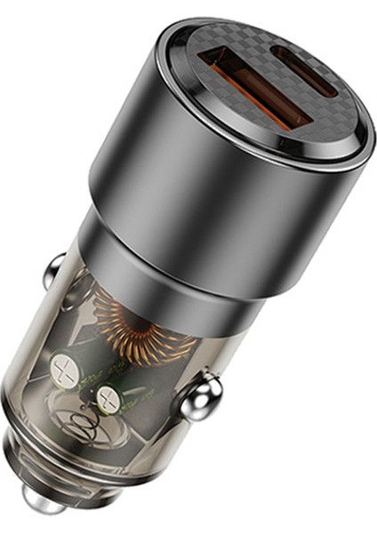 Şeffaf Araç Şarj Cihazı Ac Araç Telefonu Şarj Cihazı 95W Hızlı Şarj Qc3.0 Scp 3A Pd Araç Şarj Şarj Cihazı (Şeffaf Mavi) (Yurt Dışından) fiyatları