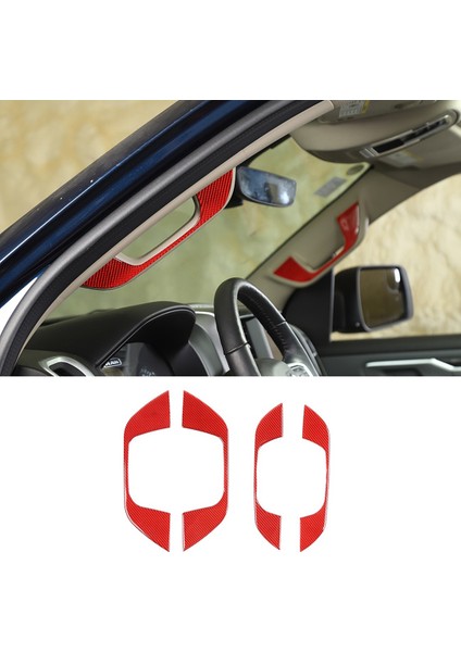 Araba Üst Kolu Paneli Koruyucu Dekorasyon Çerçeve Kapak Trim Dodge Ram 1500 2018-2022 Aksesuarları, Kırmızı Karbon Fiber (Yurt Dışından) fiyatları