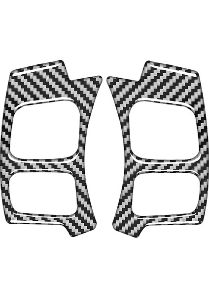 Araba Direksiyon Düğmesi Krom Çerçeve Etiket Çıkartması Iç Aksesuarları Karbon Fiber Lexus Nx 200 300H 2014-2019 (Yurt Dışından)