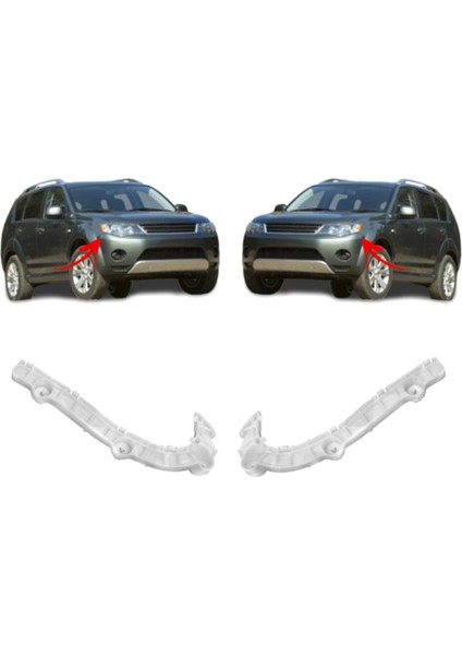 Ön Sol ve Sağ Tampon Üst Braketi Mitsubishi Outlander 2007 2008 2009 6400A587 6400A588 (Yurt Dışından)